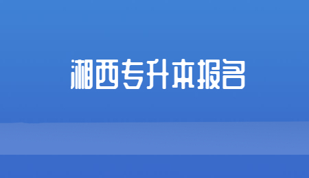 湘西专升本报名