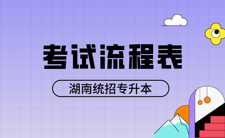 2023年湖南统招专升本考试流程表