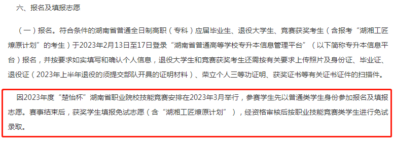 参加“楚怡杯”竞赛的湖南专升本考生注意！报名方式不一样