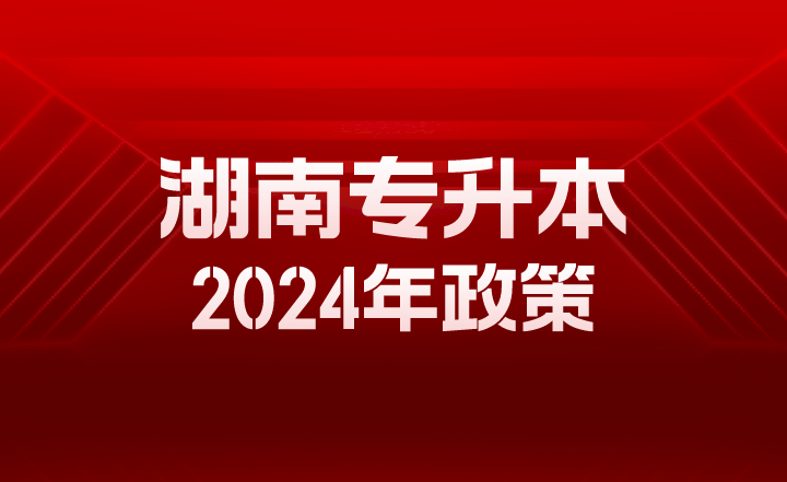 湖南专升本2024年政策
