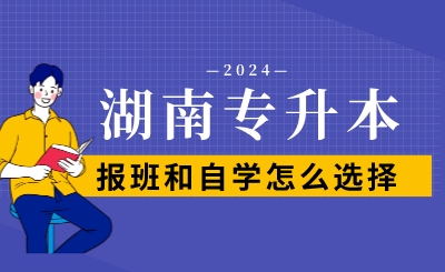 湖南专升本报班和自学怎么选择？