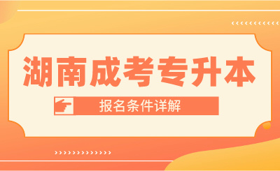 2024年湖南成人高考报名条件详解