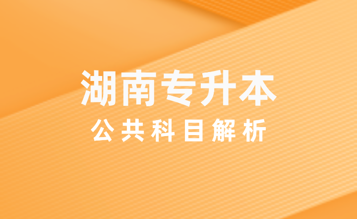 湖南专升本公共科目解析